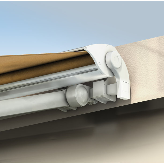 Multiple Awnings 9'' Woven Acrylic Cover Motorized Retractable Patio